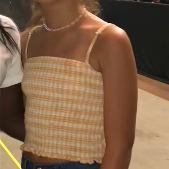 Yellow Ribbed Tank Top - Picture 2 of 2